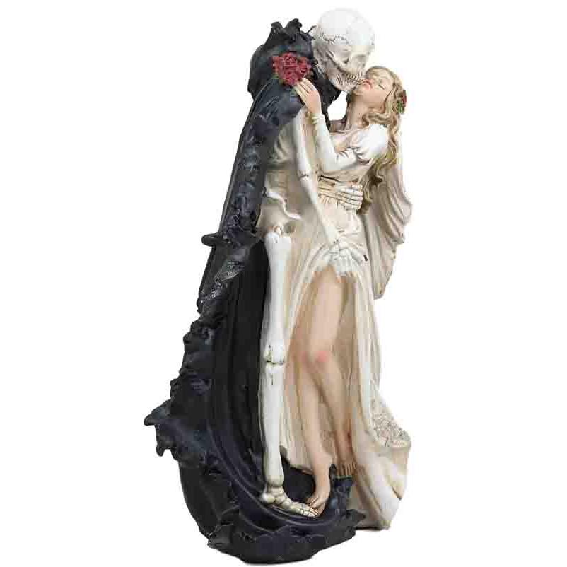 結婚式の花嫁と死の天使 死神とのキス彫像フィギュア真実の愛は 結婚式の花嫁と死の天使 死神とのキス彫像フィギュア真実の愛は