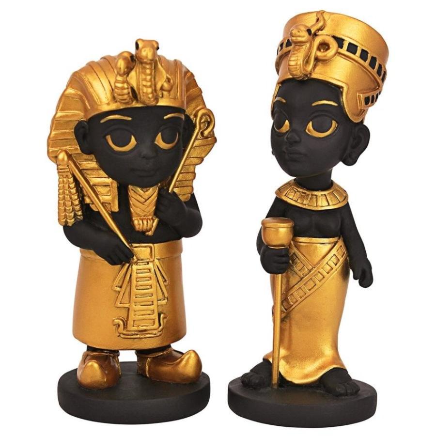 古代エジプト王国の小さな支配者彫像 2体セット アート工芸 書斎 古代エジプト王国の小さな支配者彫像 2体セット アート工芸 書斎