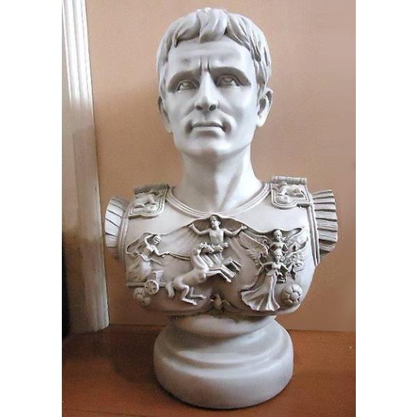 プリマポルタのアウグストゥス シーザー胸像 英雄彫像 高さ約38ｃｍ / ローマ帝国 勇気 英雄 皇帝 社長室（輸入品｜romando｜03