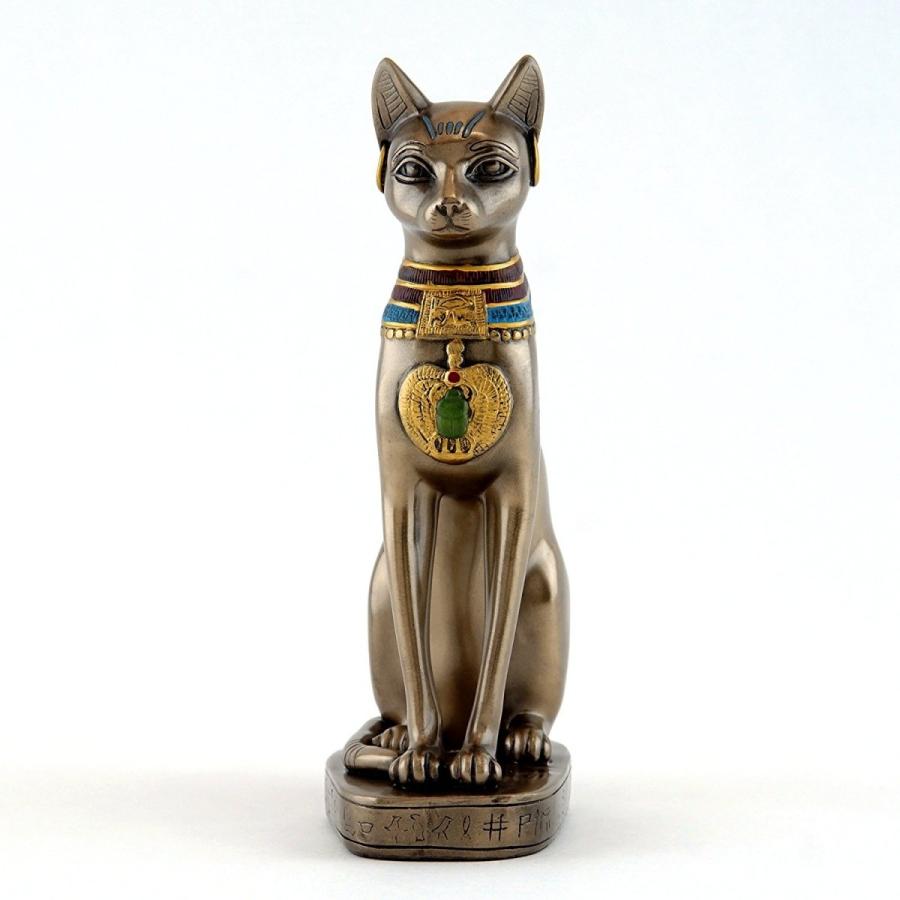 古代エジプト猫神像 座るバステト神 彫像 彫刻オブジェ ブロンズ 古代エジプト猫神像 座るバステト神 彫像 彫刻オブジェ ブロンズ