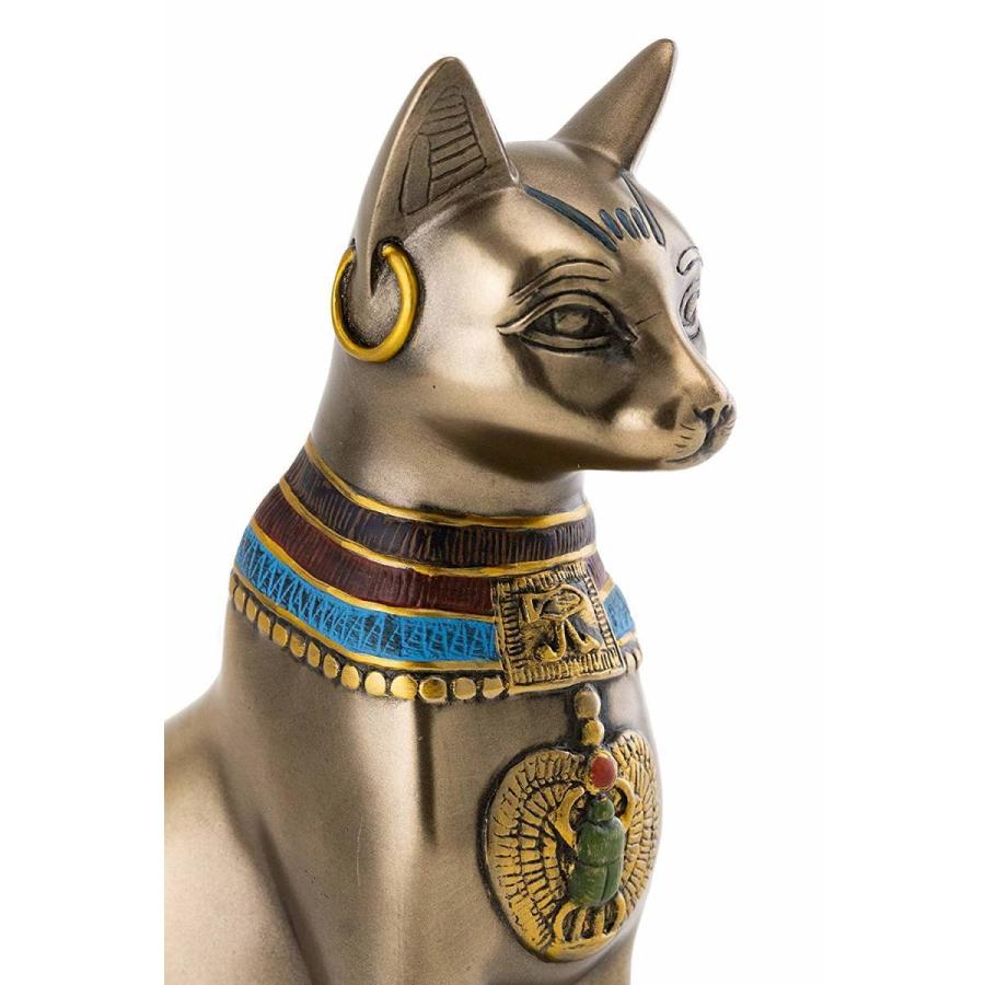 古代エジプト猫神像 座るバステト神 彫像 彫刻オブジェ ブロンズ 古代エジプト猫神像 座るバステト神 彫像 彫刻オブジェ ブロンズ