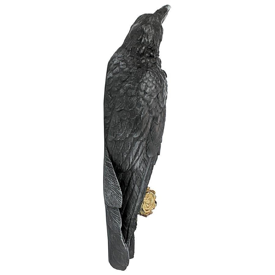 止まり木に止まるカラス 壁掛け彫刻 鳥自然オブジェ 彫像 止まり木に止まるカラス 壁掛け彫刻 鳥自然オブジェ 彫像