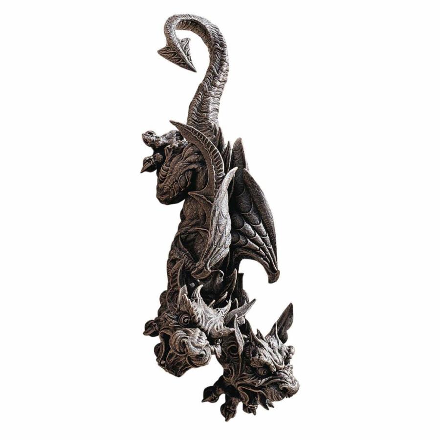 西洋彫刻 双頭のドラゴン彫像 ガーゴイル 壁掛けディスプレイ 西洋彫刻 双頭のドラゴン彫像 ガーゴイル 壁掛けディスプレイ