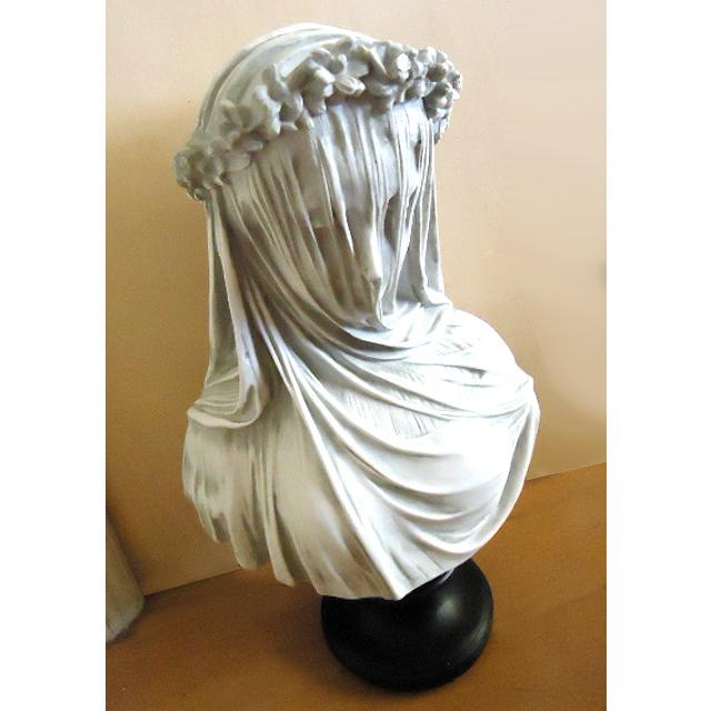 花嫁 ラファエロ モンティ作 花嫁胸像 ベールを被った美しい女性 花嫁胸像 彫刻 彫像 ヴェールを被ったウェスタ神 贈り物 輸入品 T8a061 浪漫堂ショップ 通販 Yahoo ショッピング