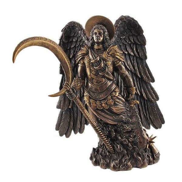 大天使ガブリエル ブロンズ風彫像 彫刻/ 守護天使 聖霊 福音 加護 受胎告知 カトリック教会（輸入品）