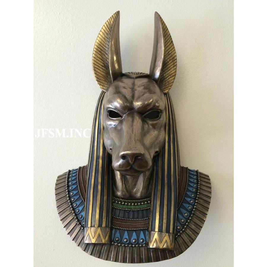 古代エジプト アヌビス神 胸像 ブロンズ風 彫像 彫刻 高さ36cm 古代エジプト アヌビス神 胸像 ブロンズ風 彫像 彫刻 高さ36cm