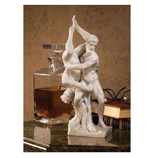 ギリシャローマ彫刻 大理石風ヘラクレスとディオメデス彫像 彫刻