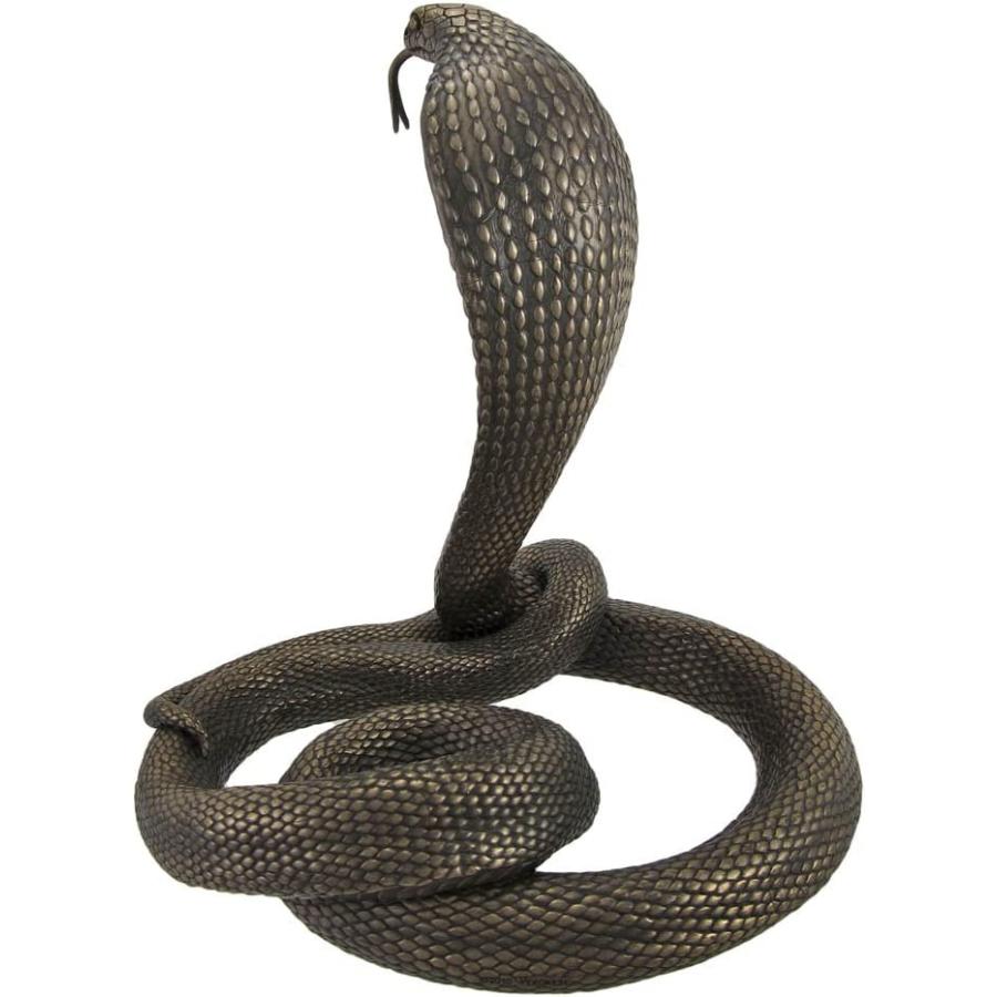 動物彫刻 大きなキングコブラ彫像 毒蛇スネーク 爬虫類カフェ ブロンズ