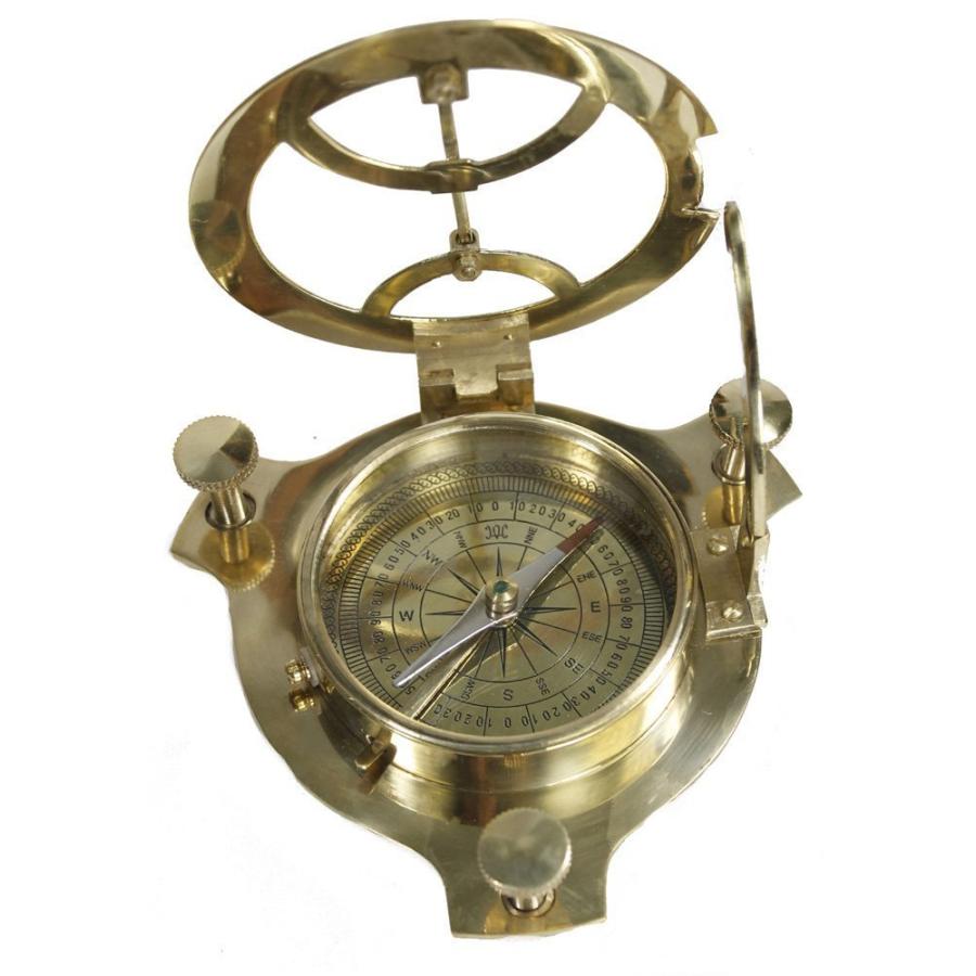 5インチサンデコンパス羅針盤)ソリッドブラスサンダイヤル 5”Sundial