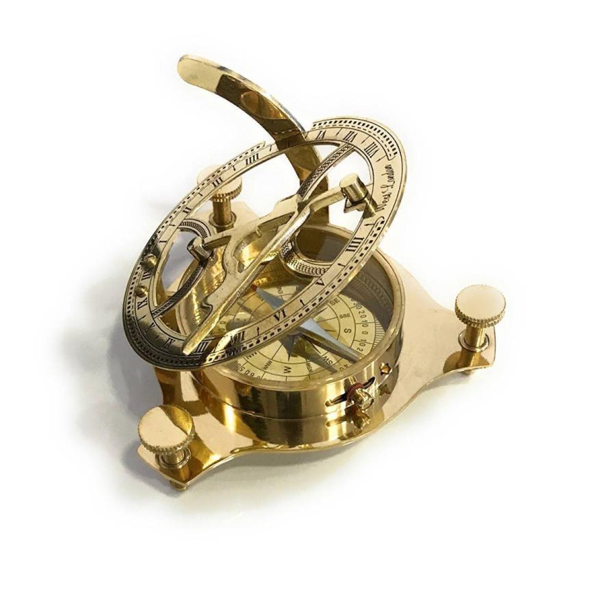 5インチサンデコンパス羅針盤)ソリッドブラスサンダイヤル 5”Sundial