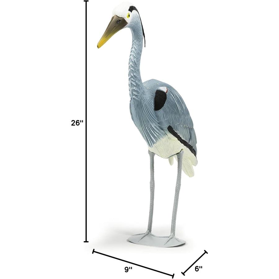Aquascape製 アオサギ （青鷺）リアルフィギュア動物彫像 鳥デコイ 池