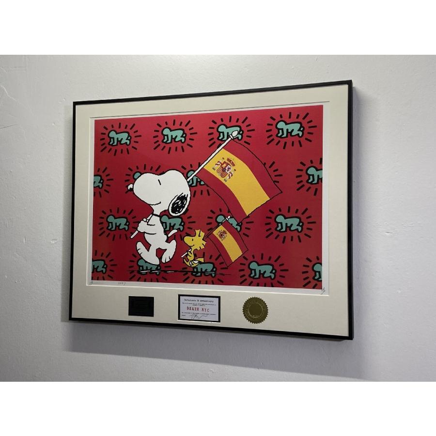 DEATH NYC 額付き 世界限定100枚 アートポスター スヌーピー SNOOPY