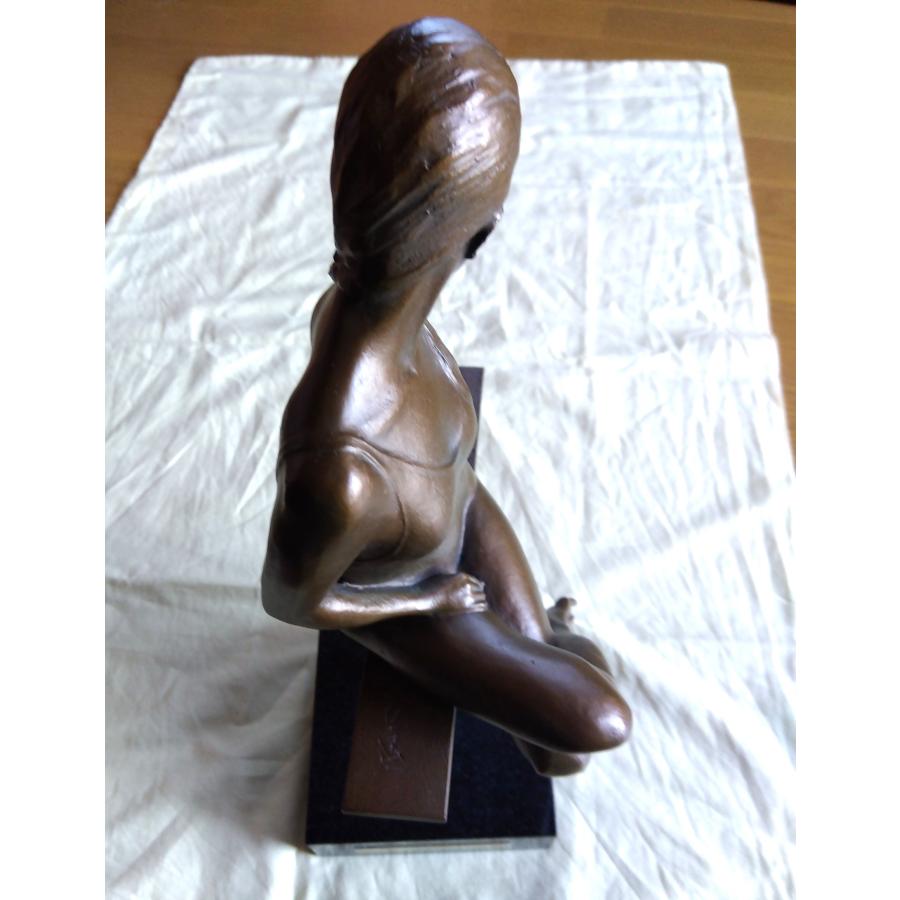 女性ブロンズ像「透明の時」中古 : アンティークス浪漫館プロ - 通販