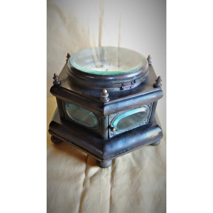 古い置時計（真鍮製）　中古動作品