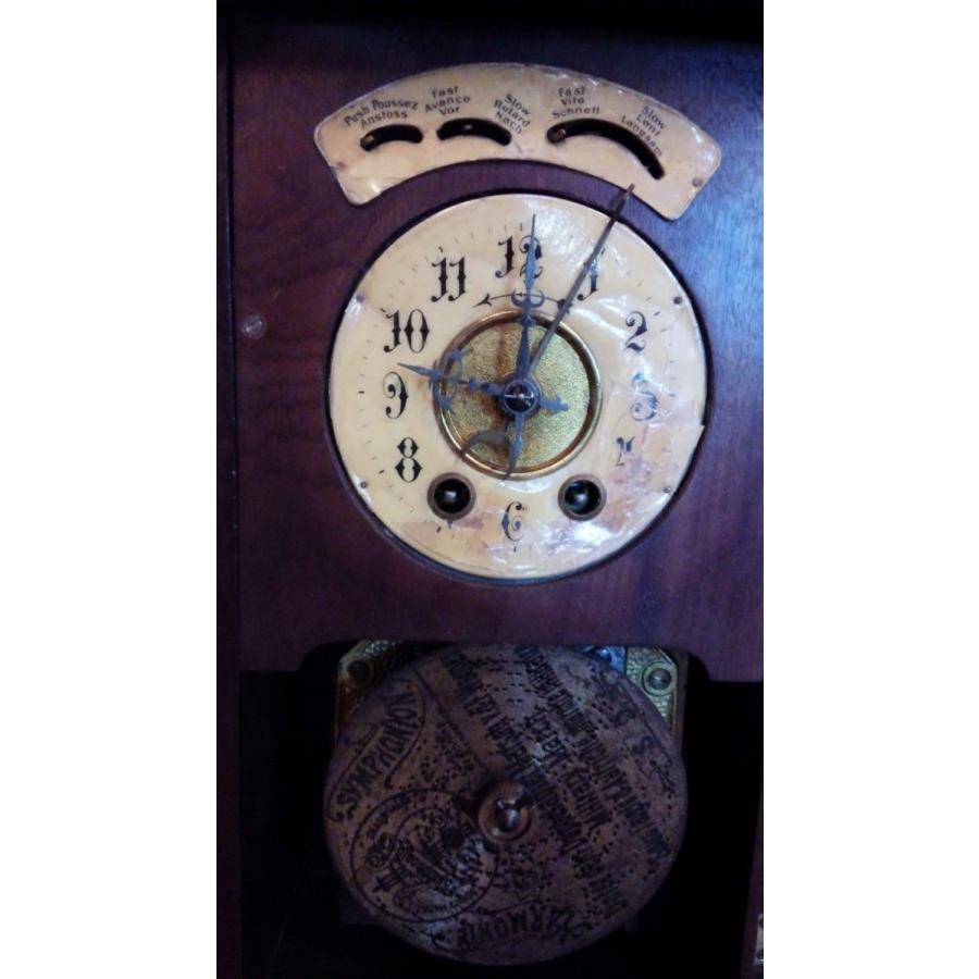 大珍品！！ディスクオルゴール付き時計（時代物骨董品・一点物）