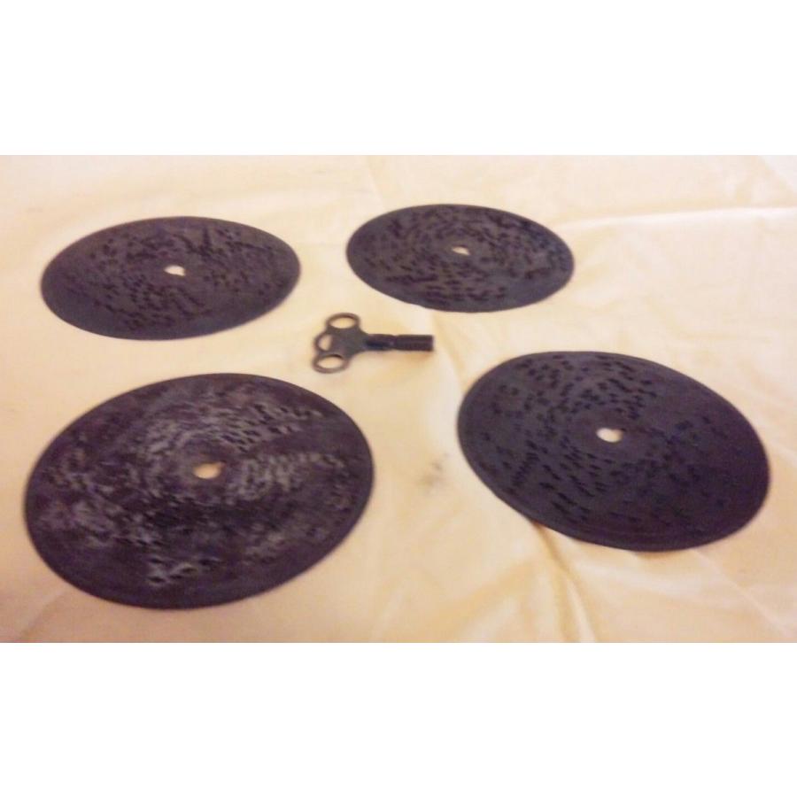 大珍品！！ディスクオルゴール付き時計（時代物骨董品・一点物）