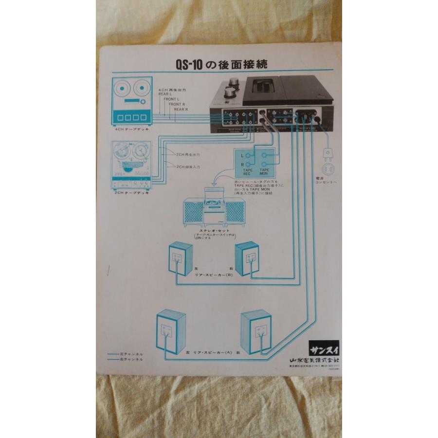 Sansui 山水　ステレオアンプ　変換装置　QS-10　サンスイ　4CH 山水電気ステレオアンプ2CH⇒4CH変換装置QS-10中古 : アンティークス