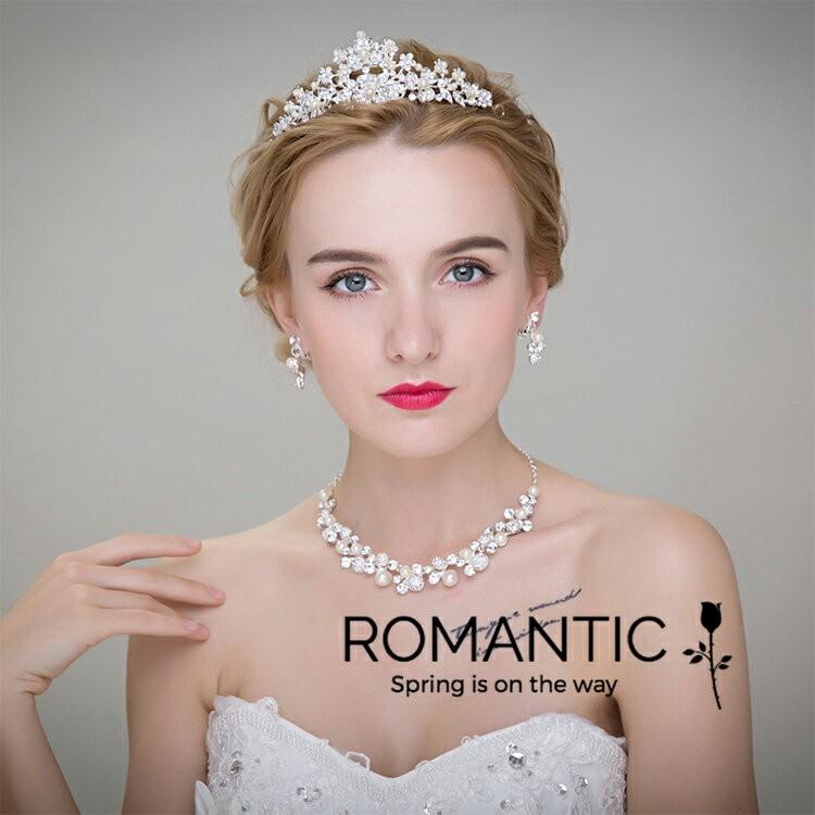 ティアラ 3点セット ウェディング ブーケ ブートニア セット パール