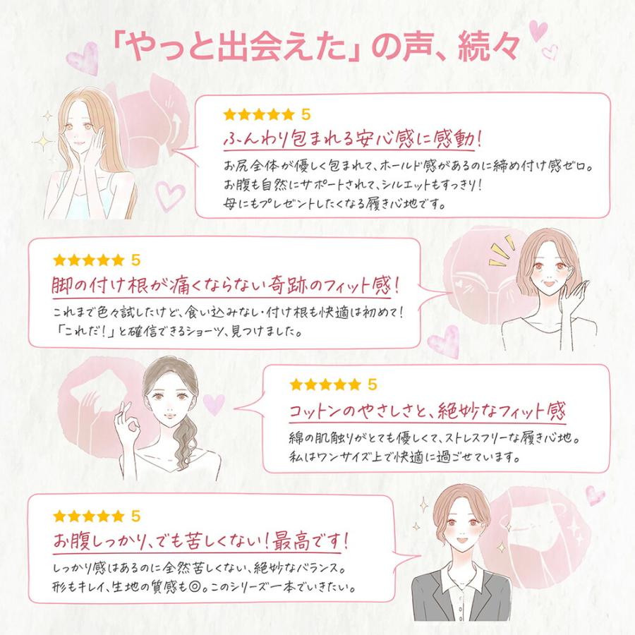 LOVE COTTON 綿 ハイウエストショーツ 5枚 優しいハーブカラーの綿ショーツ すっぽりショーツ 選べる全７色 肌にやさしい 下着 レディース 深ばき |  | 03