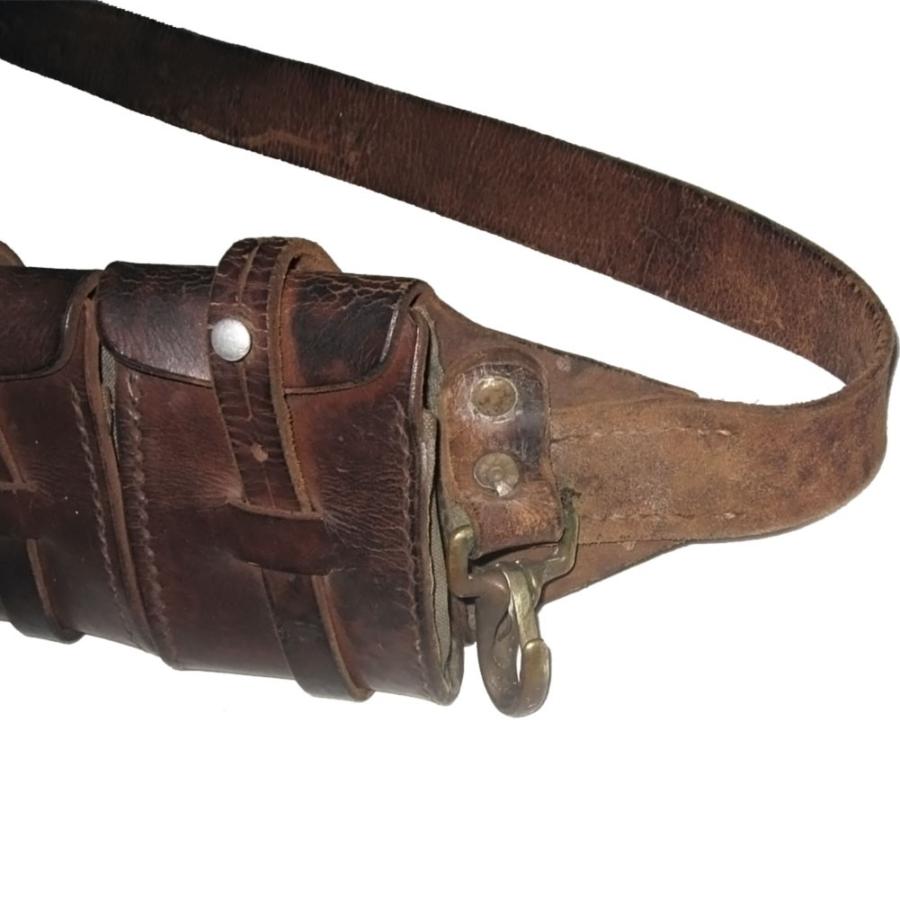 WW2 VINTAGE Swedish Bandolier Leather Ammo Pouch スウェーデン軍