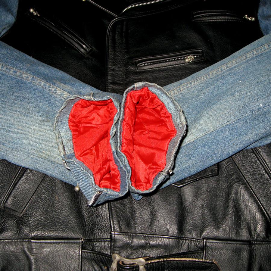 JOHNSONS / LA ROCKA! VINTAGE 'EDDIE COCHRAN' Studded Leather×Denim