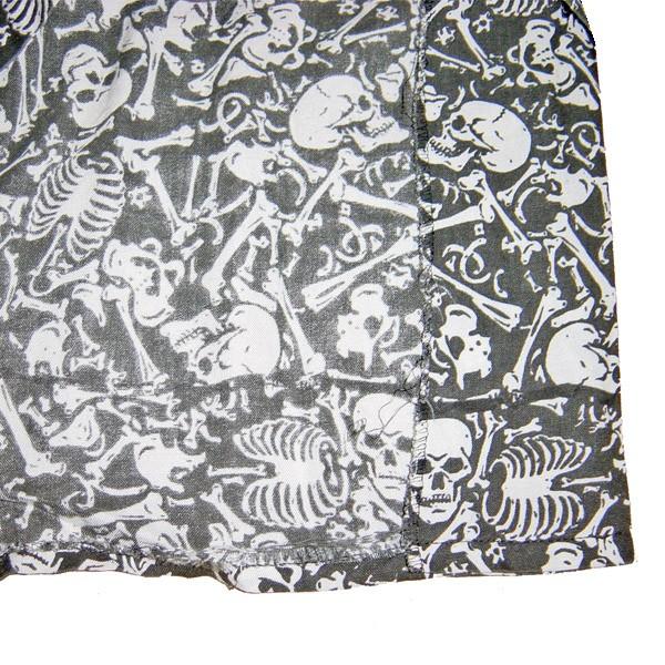 JOHNSONS・LA ROCKA! VINTAGE All Over Bone Shirt ラロッカ 髑髏 総柄