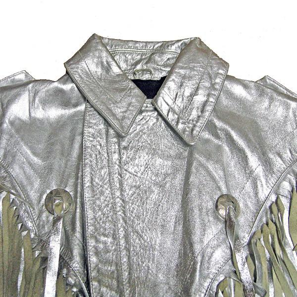 MEX TEX BY JOHNSONS・LA ROCKA! VINTAGE Silver Leather fringe MEX TEX BY JOHNSONS・LA ROCKA! VINTAGE Silver Leather fringe