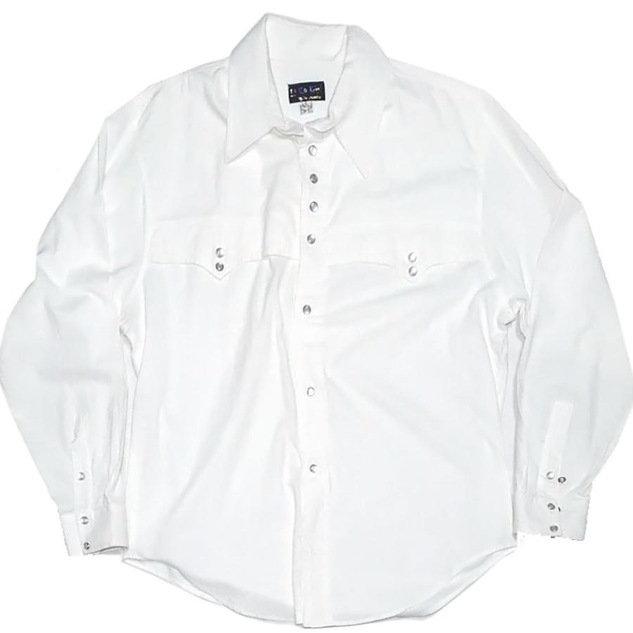 【LA ROCKA】 スカルオープンシャツ 白 サイズL LaRocka ラロッカvintageシャツ