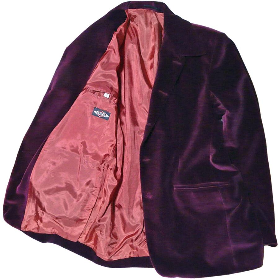 JOHNSONS/LA ROCKA! VINTAGE Cotton Blend Velvet Burgundy 5