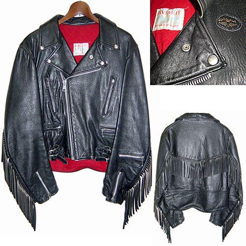 VINTAGE LEWIS LEATHERS LIGHTNING Tassle 70s Motorcycle Jacket 