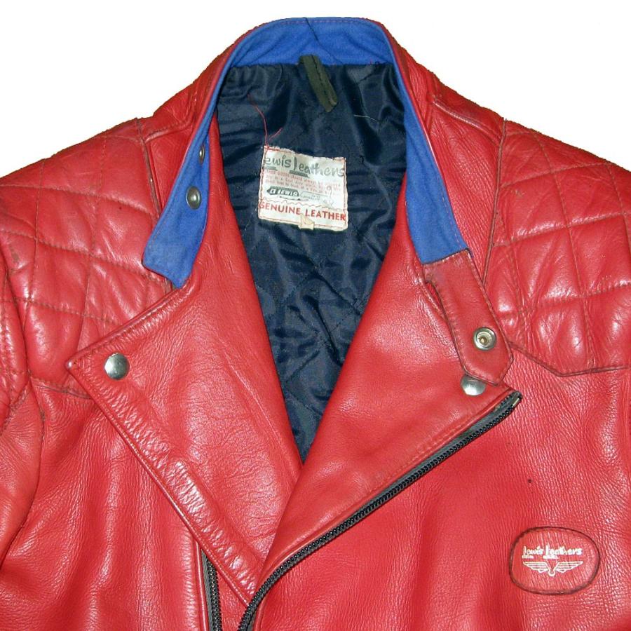 LEWIS LEATHERS SUPER MONZA 60〜70s VINTAGE LEATHER JACKET RED ルイスレザー スーパーモンザ  レザージャケット ライダース 赤