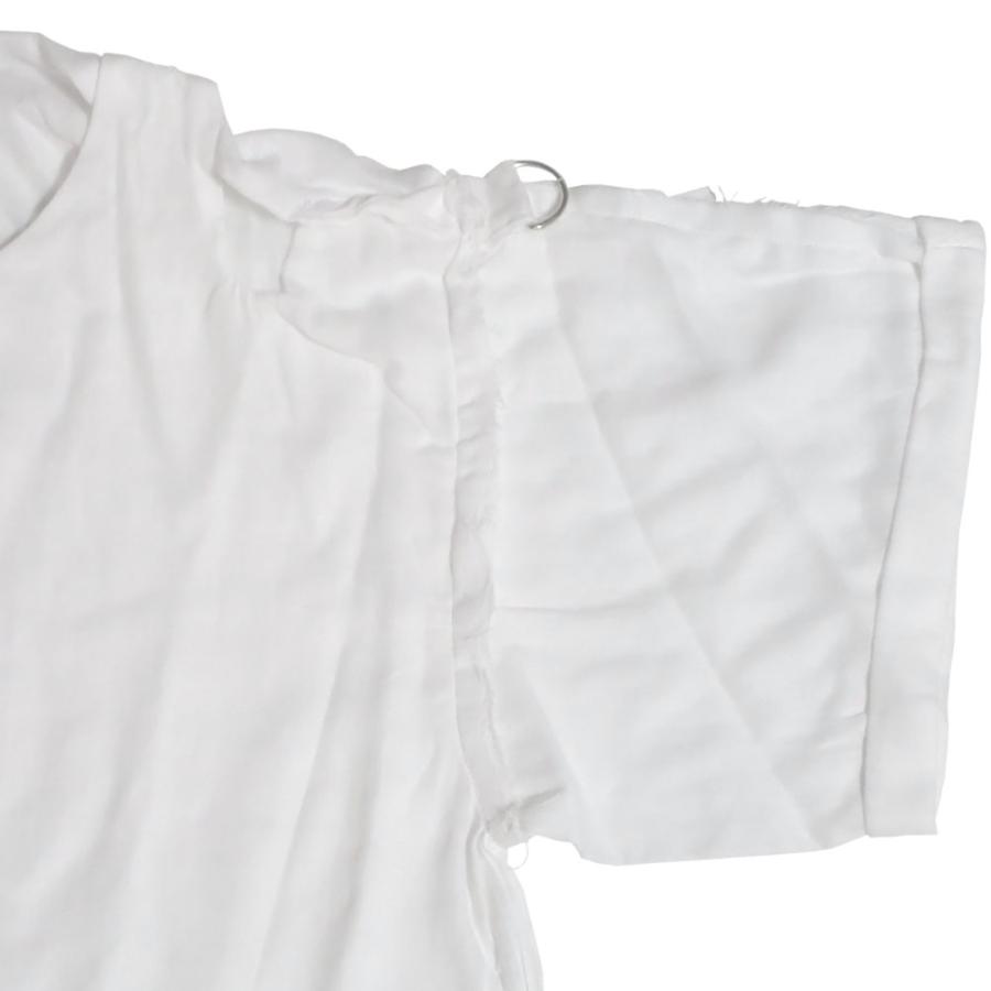 英国製 ROMANTIC NEUROSIS Muslin Top Short‐Sleeved Shirt WHITE