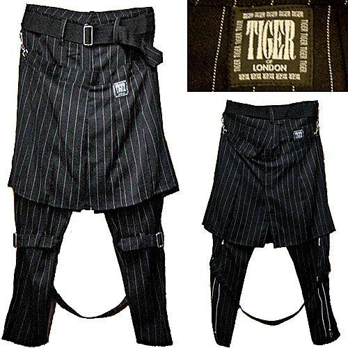 Tiger OF LONDON of London Bondage Trousers Black × White Tiger OF LONDON of London Bondage Trousers Black × White