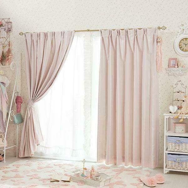 カーテン/リボンテープ調（遮光なし・１００×２００） ロマンティックプリンセス ロマプリ かわいい 可愛い 姫系 （直送）（お届けグループA）_1