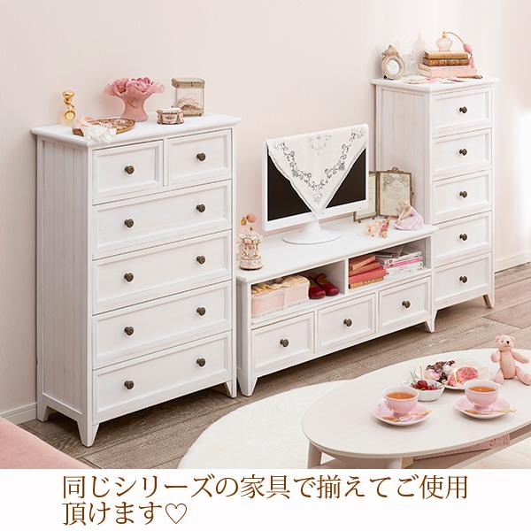 白家具☆チェスト☆姫系アンティーク風☆ロマプリ アンティーク風