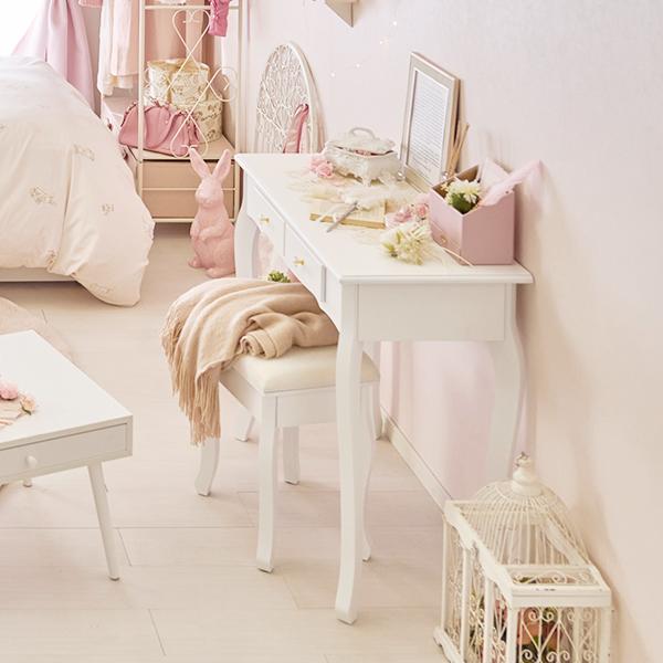 デスク イス 椅子 スツール セット | クリスタル取っ手のデスク 