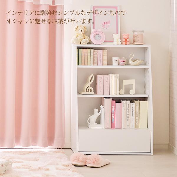 たっぷり収納本棚(幅60cm・ロータイプ) ロマンティックプリンセス