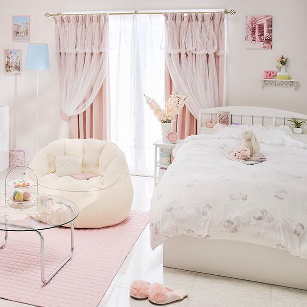 掛け布団 7点セット Laurel 7/Pink 掛け布団セット ピンク布団 リバーシブル 掛け布団カバー ボックス