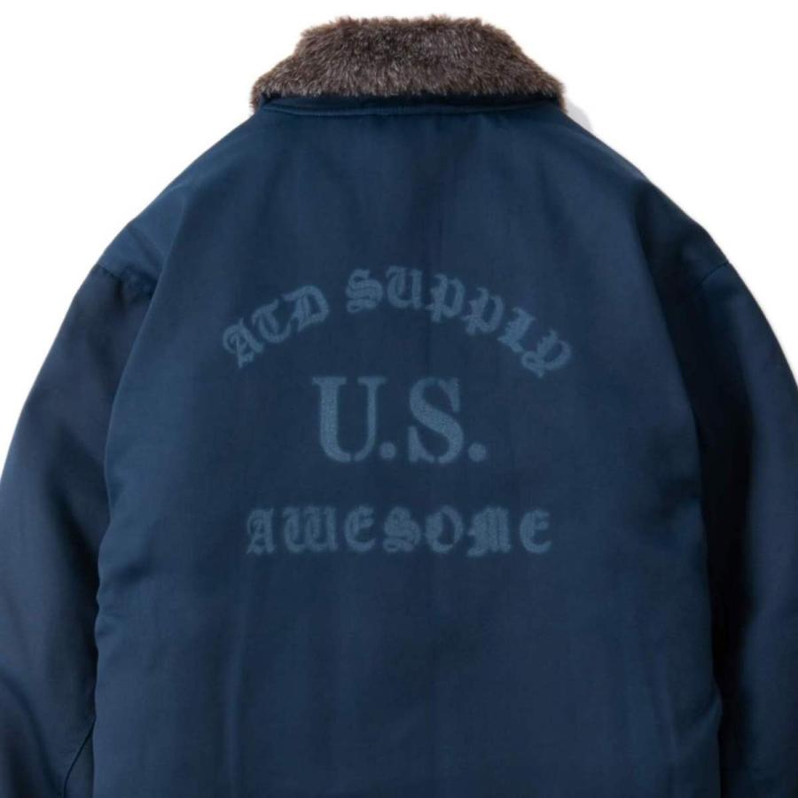 アットダーティ A2 デッキダウンジャケット ネイビー AT-DIRTY DECK