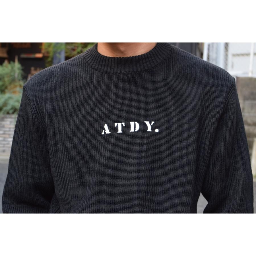 アットダーティ ジープ クルー ニット ブラック AT-DIRTY ATD JEEP 