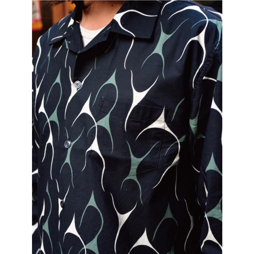 アットダーティ フレームス ロングスリーブ シャツ AT-DIRTY FLAMES L