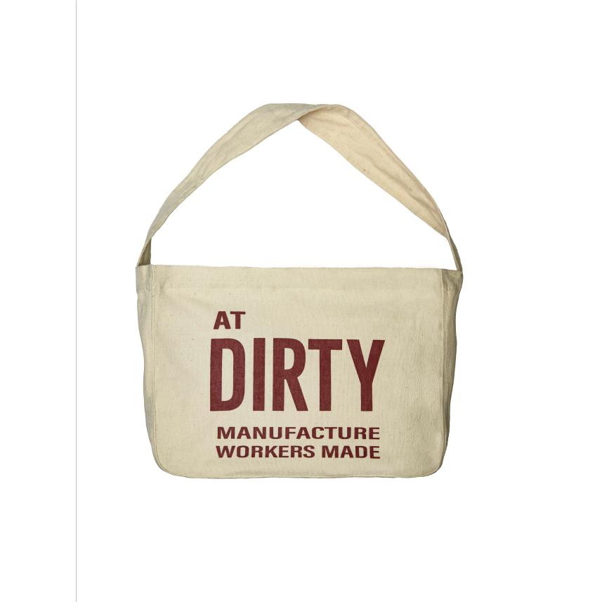 アットダーティ ニュースペーパー バッグ ナチュラル AT-DIRTY NEWS