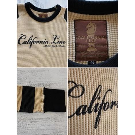 カリフォルニアライン ボーダー サーマル ロングスリーブTシャツ (バックプリント) CALIFORNIA LINE BORDER THERMAL (BACK PRINT)｜romeoscafe｜07