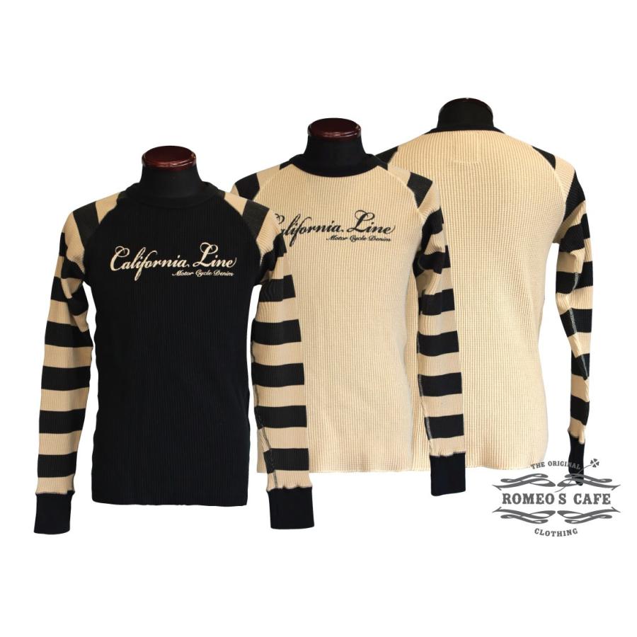 カリフォルニアライン ボーダー サーマル ロングスリーブTシャツ 