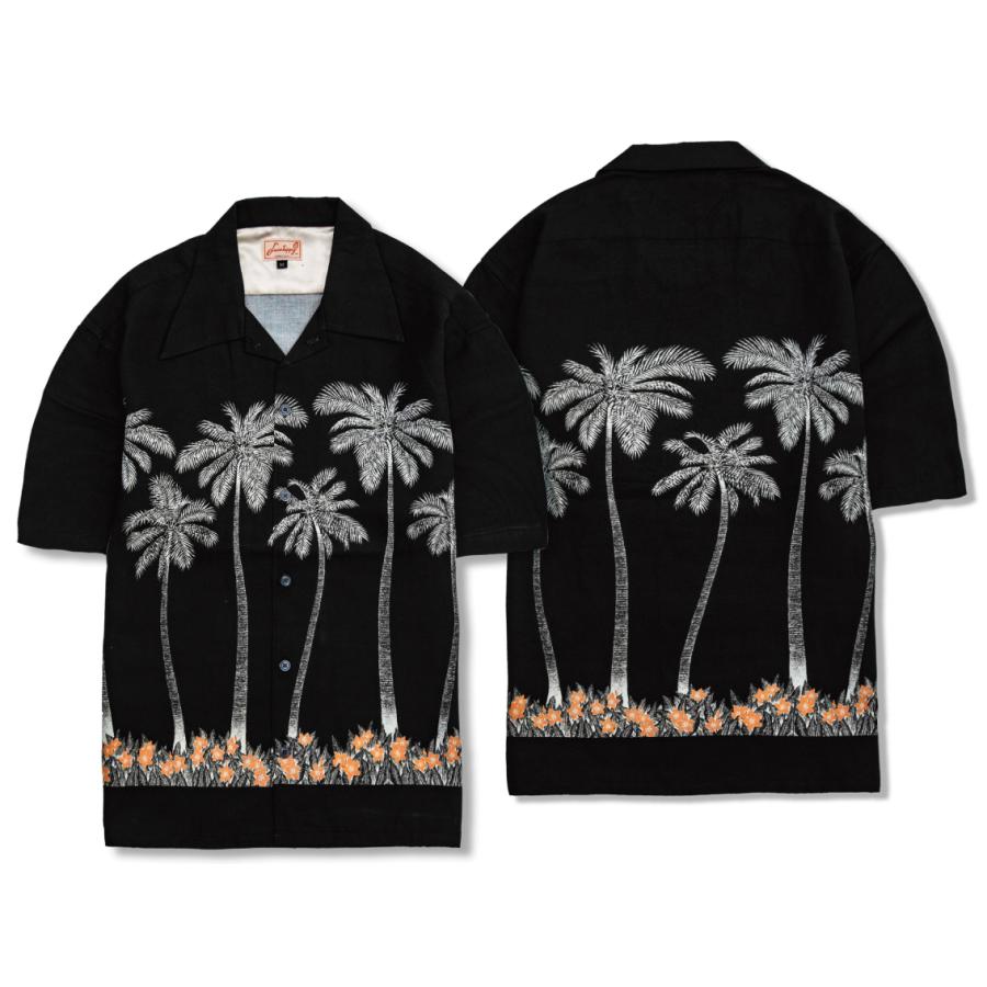 ドレスヒッピー　PALM TREE HAWAIIAN SHIRT 試着のみ ドレスヒッピー パームツリー ハワイアン シャツ ショートスリーブ 黒