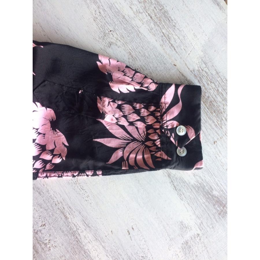 デューク・カハナモク アロハシャツ ハワイアン ブラック DUKE KAHANAMOKU L/S HAWAIIAN SPECIAL EDITION “DUKES PINEAPPLE” BLACK DK26793 メンズ 長袖 デューク