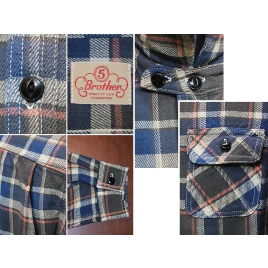 FIVEBROTHER（ファイブブラザー） ワークシャツ ヘビー フランネル