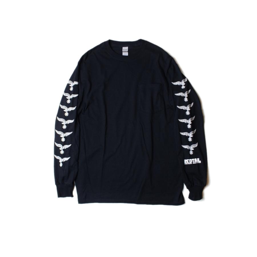 レッドテイル V-イーグル ロングスリーブ Tシャツ ブラック RED TAiL V