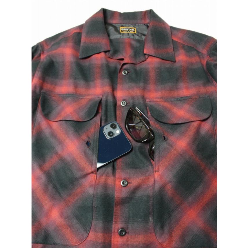 レッドテイル MOSS ロングスリーブ チェックシャツ 赤 RED TAiL L/S  