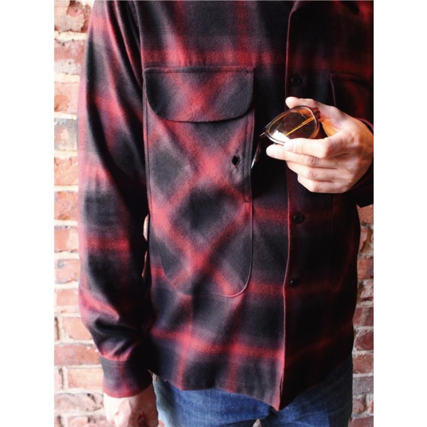 レッドテイル MOSS ロングスリーブ チェックシャツ 赤 RED TAiL L/S